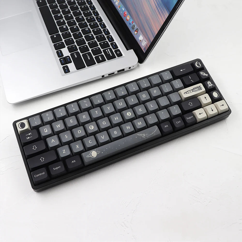 아폴로 테마 XDA Keycap 독일어 프랑스어 스페인 iso 키 염료 하위 키 캡 TKL87 GMMKPRO 7u Spacebar AZERTY 키보드 캡 사용자 정의 세트