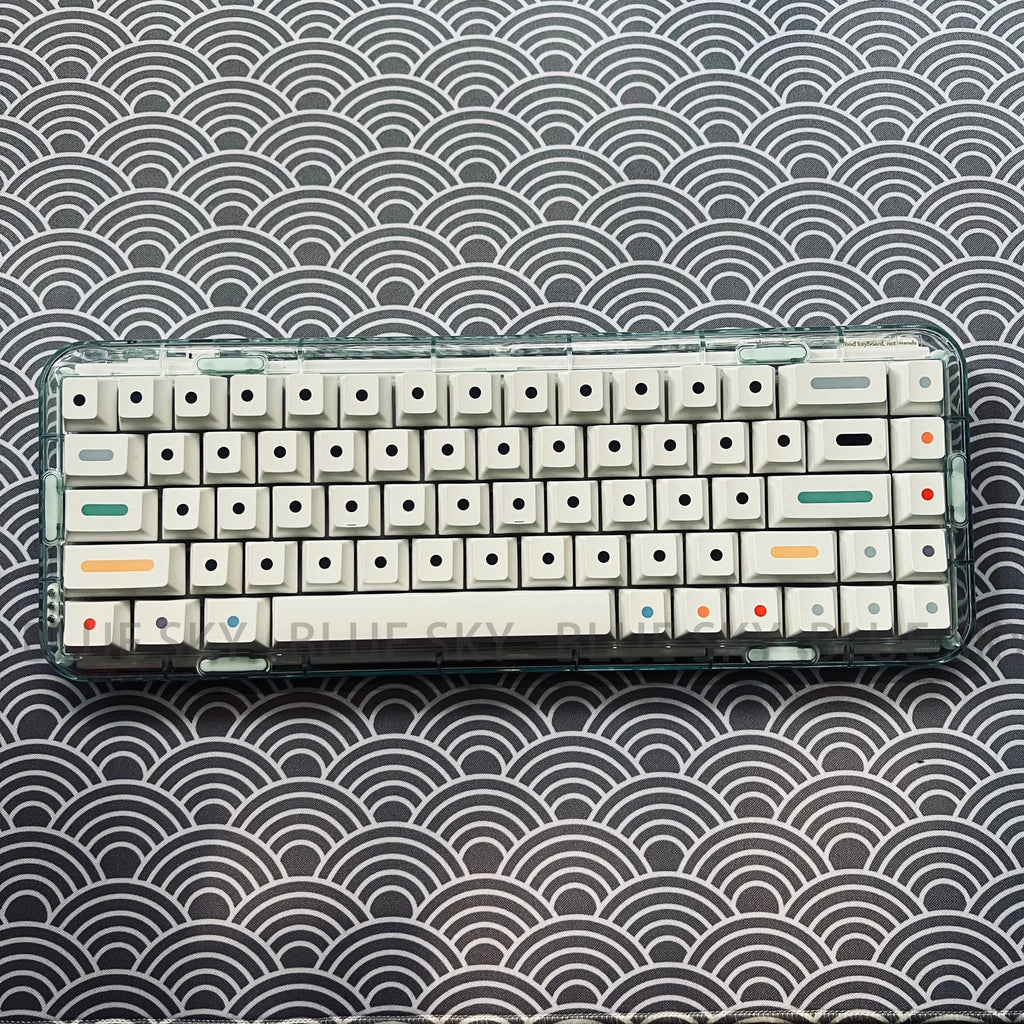 [재고 있음] GMK 도트 키캡 체리 프로필 PBT 키캡 염료 승화 125 키 MX 스위치 기계식 키보드