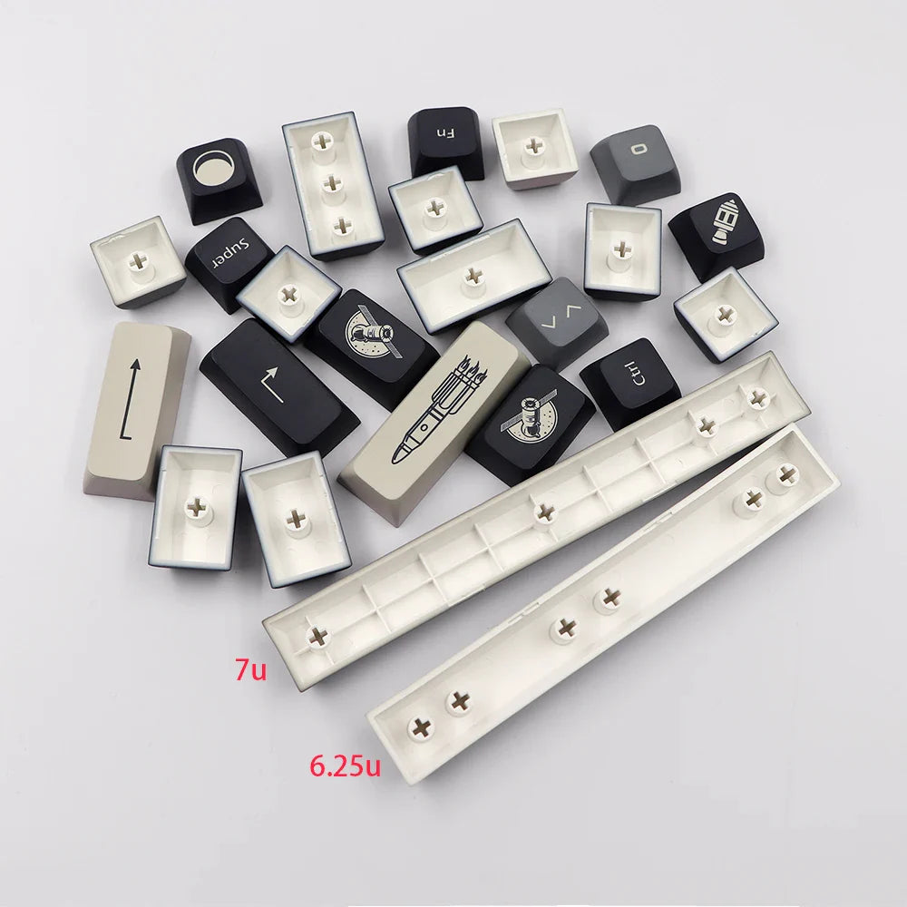 아폴로 테마 XDA Keycap 독일어 프랑스어 스페인 iso 키 염료 하위 키 캡 TKL87 GMMKPRO 7u Spacebar AZERTY 키보드 캡 사용자 정의 세트